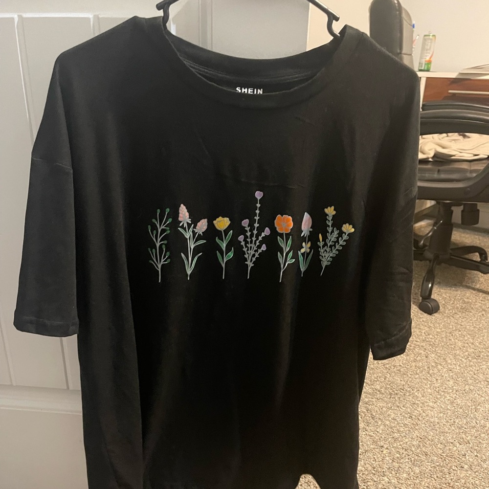 Black floral shirt ( never worn)